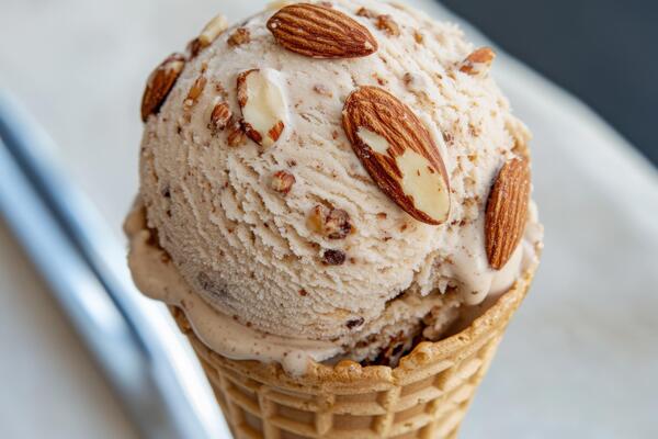 Creamy sugar free ice cream recipe with raspberries for healthy ice cream recipes.